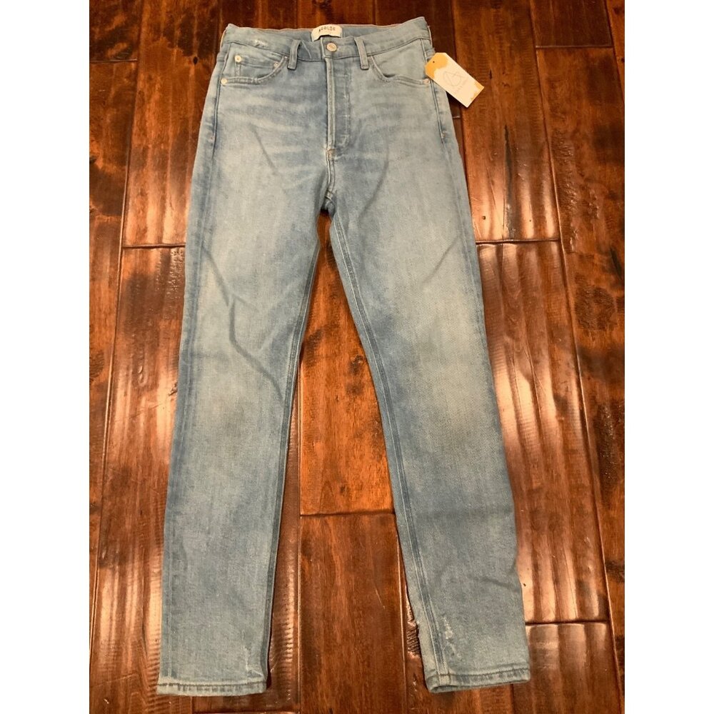 AGOLDE Light Wash Nico Straight Skinny Blue Denim Jeans, Size 24